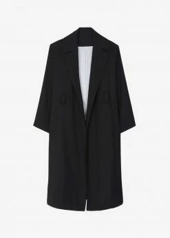 Plus Hong CLOTHING Tubi Trench Coat - Black