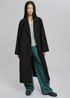 Plus Hong CLOTHING Tubi Trench Coat - Black