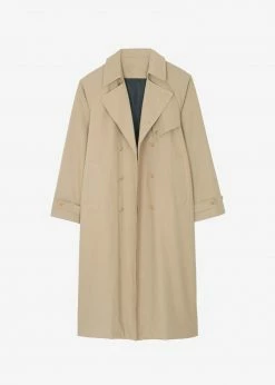 The Frankie Shop CLOTHING Umi Belted Trench Coat - Beige