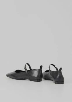 Vagabond Delia Strap Flats - Black SHOES