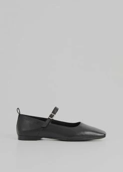 Vagabond Delia Strap Flats - Black SHOES