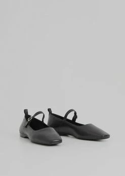 Vagabond Delia Strap Flats - Black SHOES