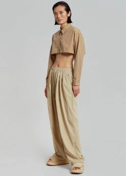 Havana Vala Wide Pants - Camel CLOTHING