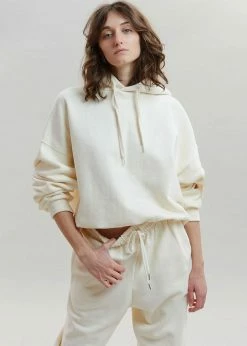 The Frankie Shop CLOTHING Vanessa Drop Shoulder Hoodie - Vanilla