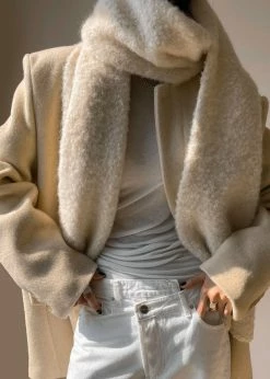 The Frankie Shop CLOTHING Vena Wool Blazer - Custard