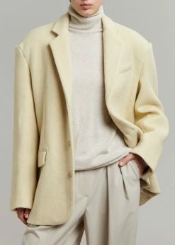 The Frankie Shop CLOTHING Vena Wool Blazer - Custard