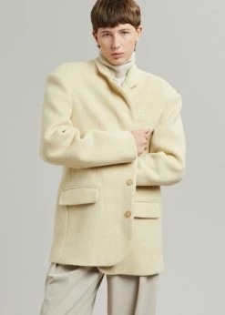 The Frankie Shop CLOTHING Vena Wool Blazer - Custard