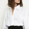 The Frankie Shop Lakely Oversized Button Down Shirt - White CLOTHING