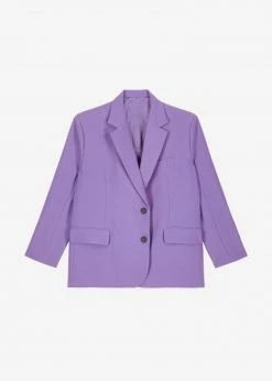 The Frankie Shop Winslow Blazer - Violet CLOTHING