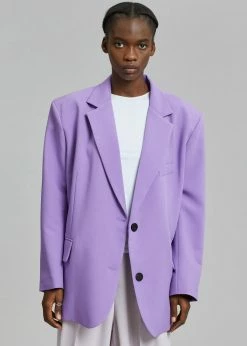 The Frankie Shop Winslow Blazer - Violet CLOTHING
