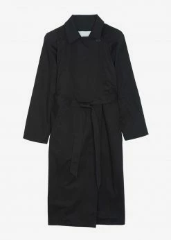 Paper Moon Marisol Box Shoulder Trench - Black CLOTHING
