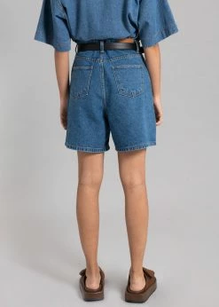 The Frankie Shop Yve Denim Shorts - Dark Indigo CLOTHING