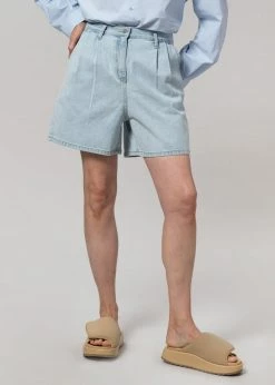 The Frankie Shop Yve Denim Shorts - Worn Wash