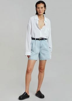 The Frankie Shop Yve Denim Shorts - Worn Wash