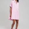The Frankie Shop Yvonne Boxy Shirt Dress - Pink CLOTHING