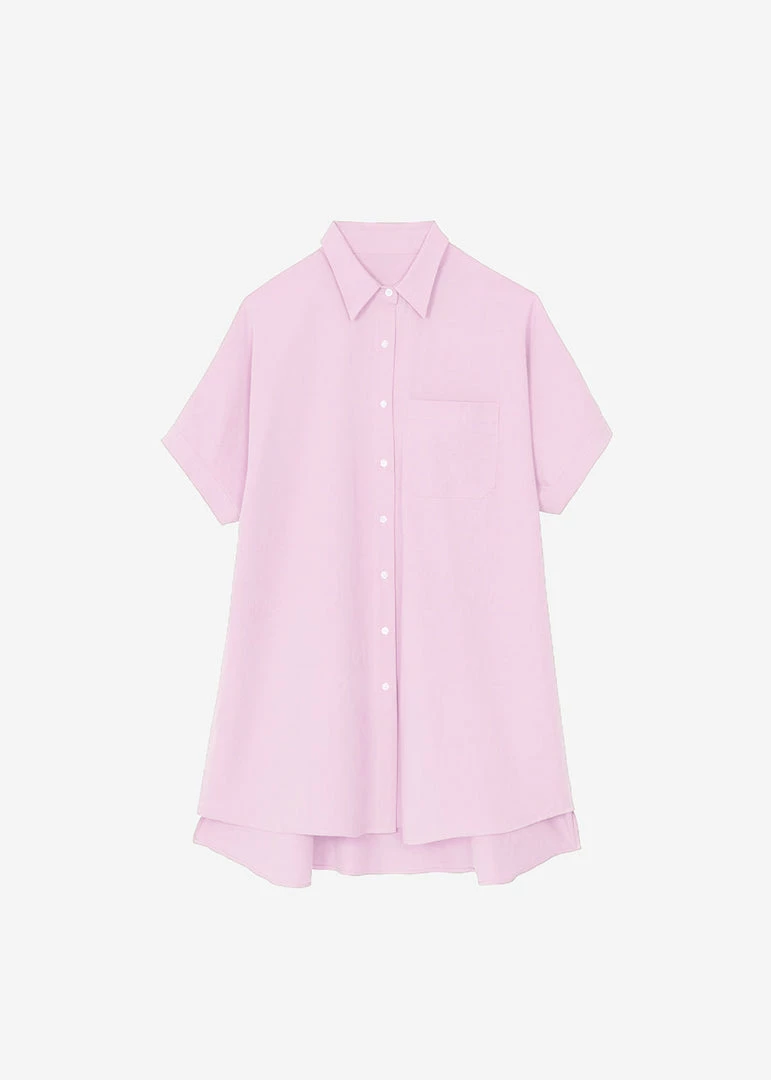 Hot Sale π The Frankie Shop Yvonne Boxy π Shirt π Dress - Pink CLOTHING β 6 The Frankie Shop Yvonne Boxy Shirt Dress - Pink CLOTHING