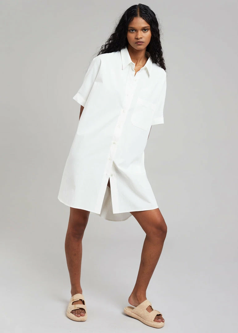 Flash Sale π The Frankie Shop Yvonne Boxy π Shirt π Dress - White β 1 The Frankie Shop Yvonne Boxy Shirt Dress - White