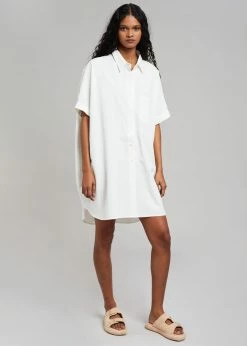 Flash Sale π The Frankie Shop Yvonne Boxy π Shirt π Dress - White β 12 The Frankie Shop Yvonne Boxy Shirt Dress - White