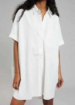Flash Sale π The Frankie Shop Yvonne Boxy π Shirt π Dress - White β 10 The Frankie Shop Yvonne Boxy Shirt Dress - White