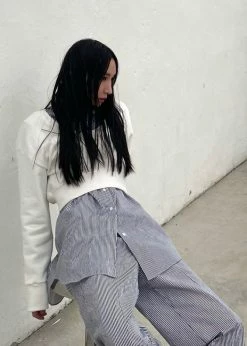 Inni Zakura Pants - Navy Stripe CLOTHING