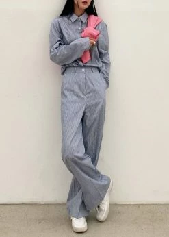 Inni Zakura Pants - Navy Stripe CLOTHING