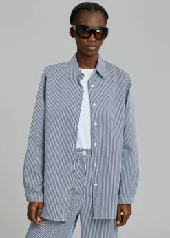 Inni CLOTHING Zakura Shirt - Navy Stripe