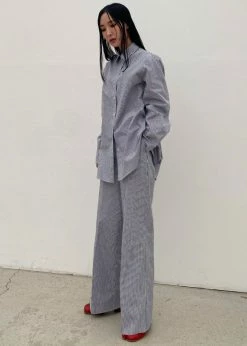 Inni CLOTHING Zakura Shirt - Navy Stripe