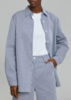 Inni CLOTHING Zakura Shirt - Navy Stripe